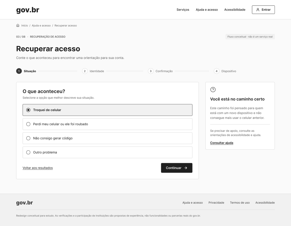 Página de conteúdo — desativar a verificação em duas etapas — depois