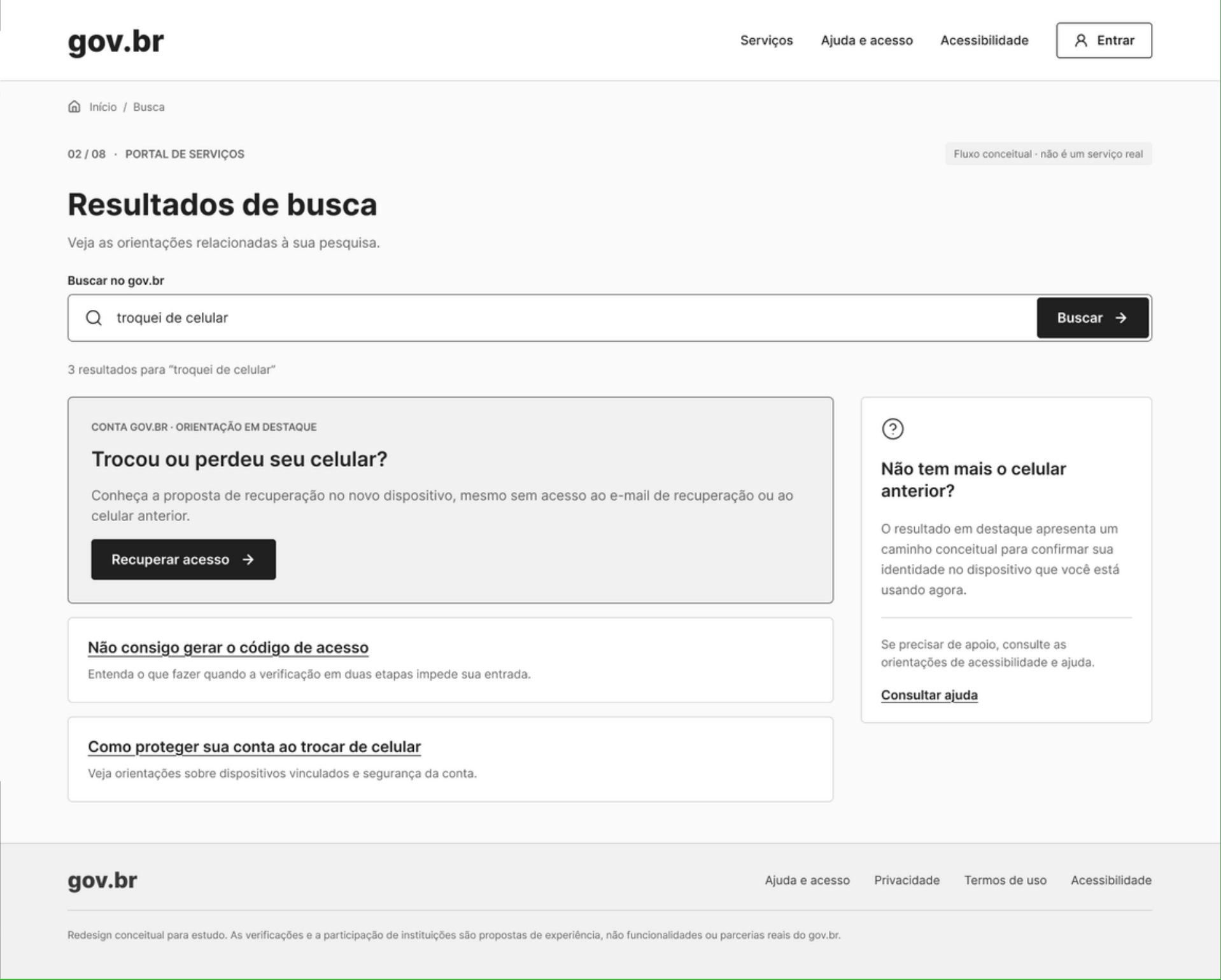 Página de resultados de busca — depois